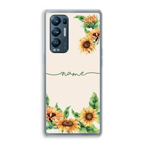 CaseCompany Zonnebloemen: Oppo Find X3 Neo Transparant Hoesje