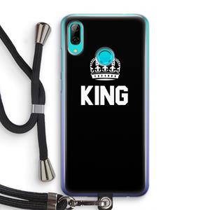 CaseCompany King zwart: Huawei P Smart (2019) Transparant Hoesje met koord