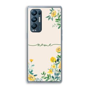 CaseCompany Gele bloemen: Oppo Find X3 Neo Transparant Hoesje