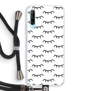CaseCompany Wimpers: Huawei P Smart Pro Transparant Hoesje met koord
