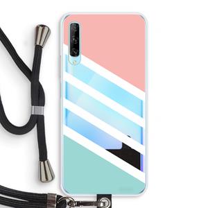 CaseCompany Strepen pastel: Huawei P Smart Pro Transparant Hoesje met koord