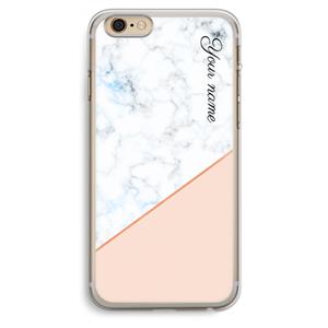 CaseCompany Marmer in stijl: iPhone 6 Plus / 6S Plus Transparant Hoesje