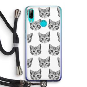 CaseCompany Kitten: Huawei P Smart (2019) Transparant Hoesje met koord