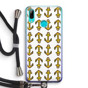 CaseCompany Musketon Anchor: Huawei P Smart (2019) Transparant Hoesje met koord