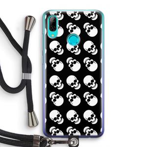 CaseCompany Musketon Skulls: Huawei P Smart (2019) Transparant Hoesje met koord