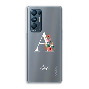 CaseCompany Pink Bouquet: Oppo Find X3 Neo Transparant Hoesje