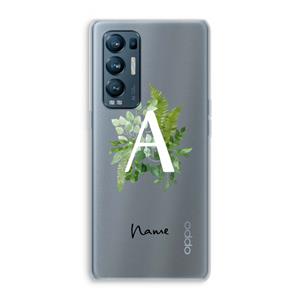 CaseCompany Green Brush: Oppo Find X3 Neo Transparant Hoesje