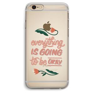 CaseCompany Optimistic flower girl: iPhone 6 Plus / 6S Plus Transparant Hoesje