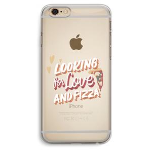 CaseCompany Pizza is the answer: iPhone 6 Plus / 6S Plus Transparant Hoesje