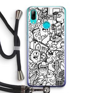CaseCompany Vexx City #2: Huawei P Smart (2019) Transparant Hoesje met koord