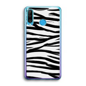 CaseCompany Zebra pattern: Huawei P30 Lite Transparant Hoesje