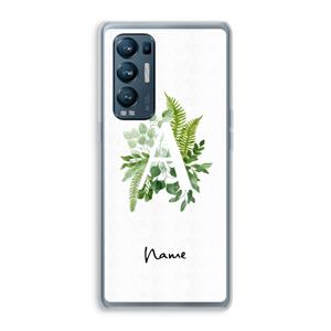 CaseCompany Green Brush: Oppo Find X3 Neo Transparant Hoesje