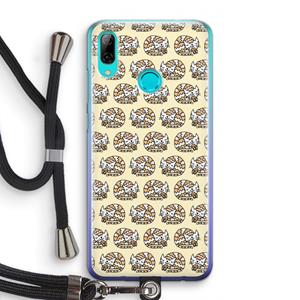 CaseCompany Slapende poes: Huawei P Smart (2019) Transparant Hoesje met koord