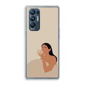 CaseCompany Fresh coffee: Oppo Find X3 Neo Transparant Hoesje