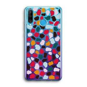 CaseCompany Colored Giraffe: Huawei P30 Lite Transparant Hoesje