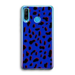CaseCompany Blue Leopard: Huawei P30 Lite Transparant Hoesje