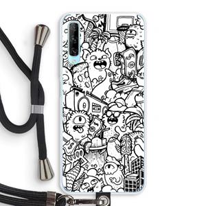 CaseCompany Vexx City #2: Huawei P Smart Pro Transparant Hoesje met koord