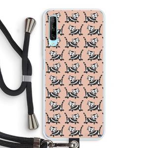 CaseCompany Zwarte poes: Huawei P Smart Pro Transparant Hoesje met koord