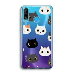 CaseCompany Katten: Huawei P30 Lite Transparant Hoesje