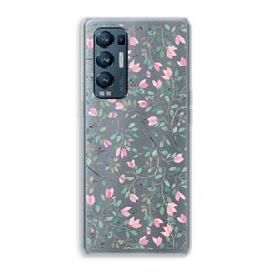 CaseCompany Sierlijke bloemen: Oppo Find X3 Neo Transparant Hoesje