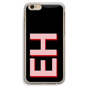 CaseCompany Monogram: iPhone 6 Plus / 6S Plus Transparant Hoesje