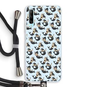 CaseCompany Zeemeermin: Huawei P Smart Pro Transparant Hoesje met koord