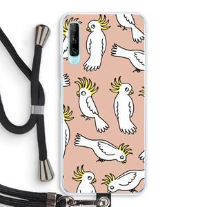 CaseCompany Papegaai: Huawei P Smart Pro Transparant Hoesje met koord