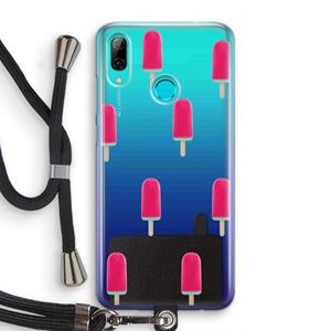 CaseCompany Waterijsje: Huawei P Smart (2019) Transparant Hoesje met koord