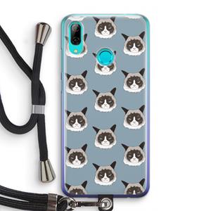 CaseCompany It's a Purrr Case: Huawei P Smart (2019) Transparant Hoesje met koord