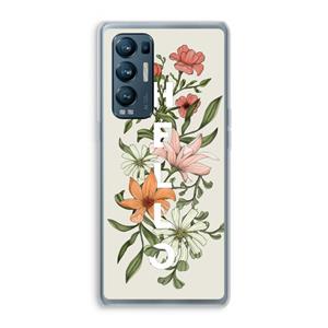 CaseCompany Hello bloemen: Oppo Find X3 Neo Transparant Hoesje