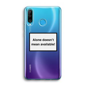 CaseCompany Alone: Huawei P30 Lite Transparant Hoesje