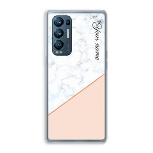 CaseCompany Marmer in stijl: Oppo Find X3 Neo Transparant Hoesje