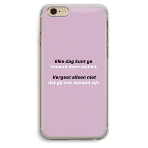 CaseCompany gij zijt ook iemand: iPhone 6 Plus / 6S Plus Transparant Hoesje