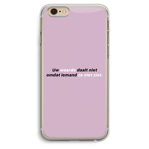 CaseCompany uw waarde daalt niet: iPhone 6 Plus / 6S Plus Transparant Hoesje