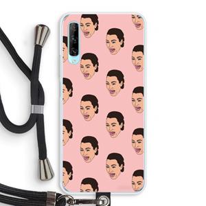 CaseCompany Ugly Cry Call: Huawei P Smart Pro Transparant Hoesje met koord