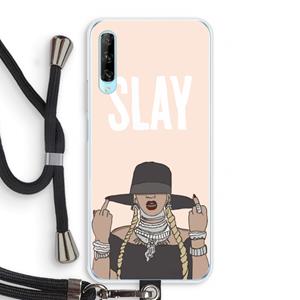 CaseCompany Slay All Day: Huawei P Smart Pro Transparant Hoesje met koord