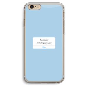 CaseCompany Reminder: iPhone 6 Plus / 6S Plus Transparant Hoesje