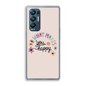 CaseCompany Happy days: Oppo Find X3 Neo Transparant Hoesje