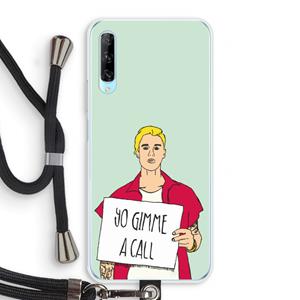 CaseCompany Gimme a call: Huawei P Smart Pro Transparant Hoesje met koord