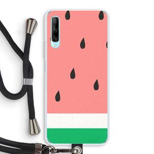 CaseCompany Watermeloen: Huawei P Smart Pro Transparant Hoesje met koord