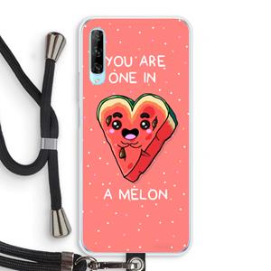 CaseCompany One In A Melon: Huawei P Smart Pro Transparant Hoesje met koord