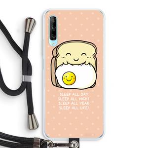 CaseCompany Sleep All Day: Huawei P Smart Pro Transparant Hoesje met koord