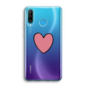 CaseCompany Hartje: Huawei P30 Lite Transparant Hoesje