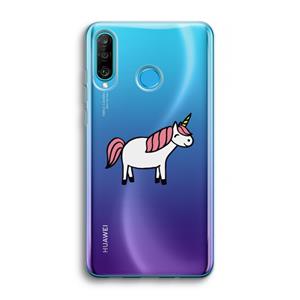 CaseCompany Eenhoorn: Huawei P30 Lite Transparant Hoesje