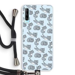 CaseCompany Poezen: Huawei P Smart Pro Transparant Hoesje met koord