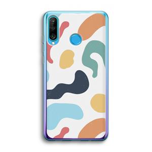 CaseCompany Memphis Shapes Blue: Huawei P30 Lite Transparant Hoesje