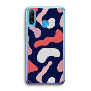 CaseCompany Memphis Shapes Pink: Huawei P30 Lite Transparant Hoesje