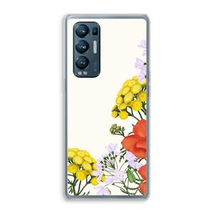 CaseCompany Wilde bloemen: Oppo Find X3 Neo Transparant Hoesje
