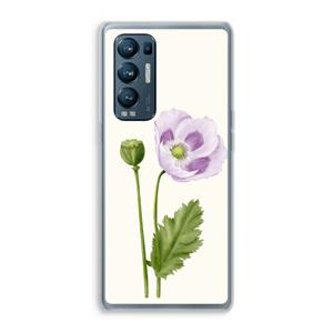 CaseCompany Purple poppy: Oppo Find X3 Neo Transparant Hoesje