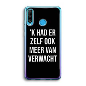 CaseCompany Meer verwacht - Zwart: Huawei P30 Lite Transparant Hoesje